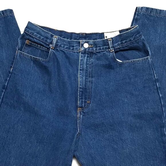 VINTAGE 90s Ultra High Rise Zipper Leg Jeans DR - Picture 3 of 8